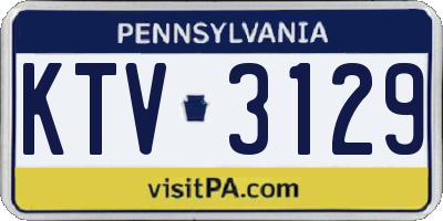 PA license plate KTV3129