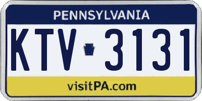 PA license plate KTV3131