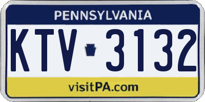 PA license plate KTV3132