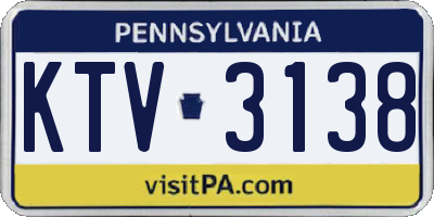 PA license plate KTV3138