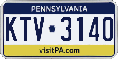 PA license plate KTV3140
