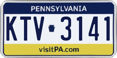 PA license plate KTV3141