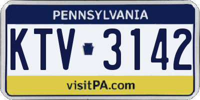 PA license plate KTV3142