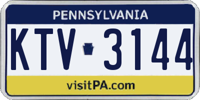 PA license plate KTV3144