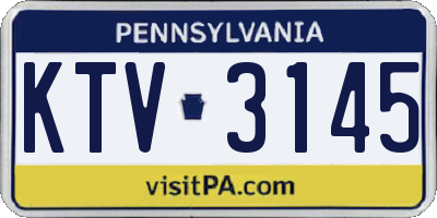 PA license plate KTV3145