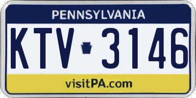 PA license plate KTV3146