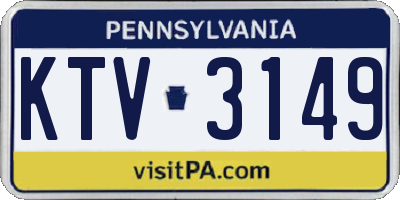 PA license plate KTV3149