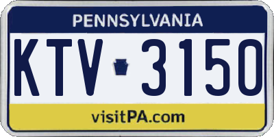PA license plate KTV3150