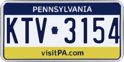 PA license plate KTV3154