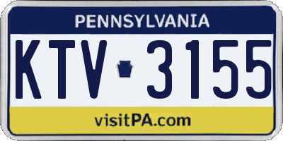 PA license plate KTV3155