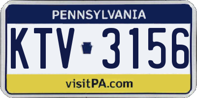 PA license plate KTV3156