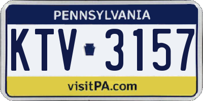 PA license plate KTV3157