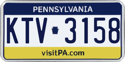 PA license plate KTV3158