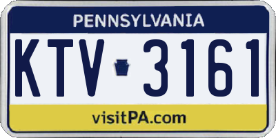 PA license plate KTV3161