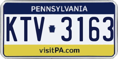 PA license plate KTV3163