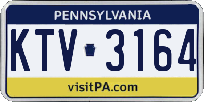 PA license plate KTV3164