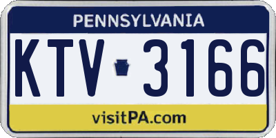 PA license plate KTV3166