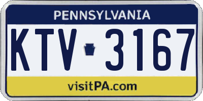 PA license plate KTV3167