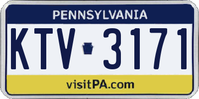 PA license plate KTV3171