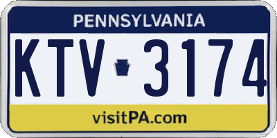 PA license plate KTV3174