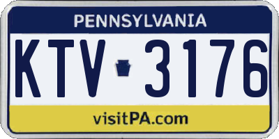 PA license plate KTV3176