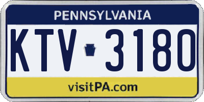 PA license plate KTV3180