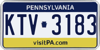 PA license plate KTV3183