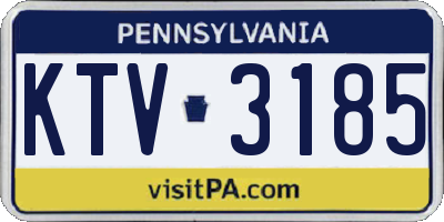 PA license plate KTV3185