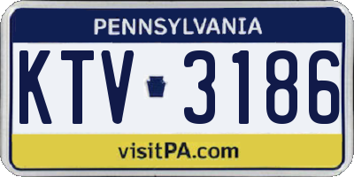 PA license plate KTV3186