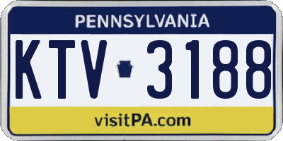 PA license plate KTV3188