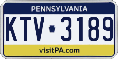 PA license plate KTV3189