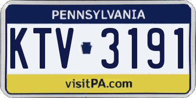 PA license plate KTV3191