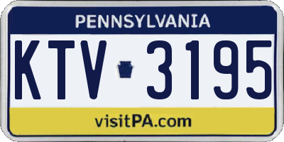 PA license plate KTV3195