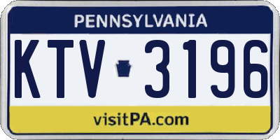 PA license plate KTV3196