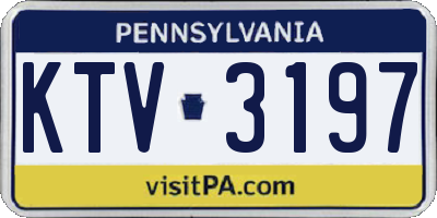 PA license plate KTV3197