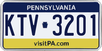 PA license plate KTV3201