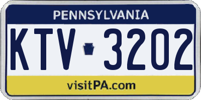 PA license plate KTV3202