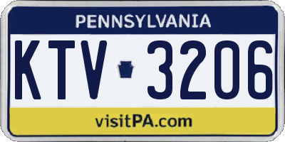 PA license plate KTV3206