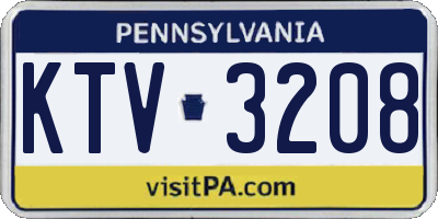 PA license plate KTV3208