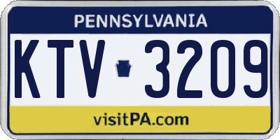 PA license plate KTV3209