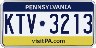 PA license plate KTV3213