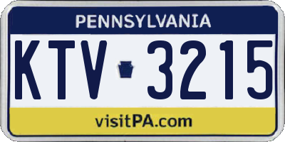 PA license plate KTV3215