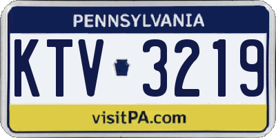 PA license plate KTV3219