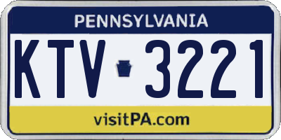 PA license plate KTV3221