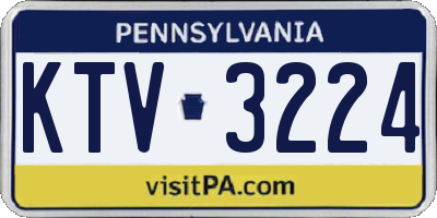 PA license plate KTV3224