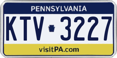 PA license plate KTV3227