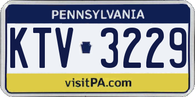 PA license plate KTV3229