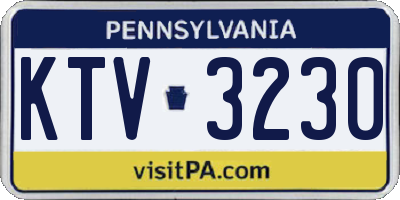 PA license plate KTV3230