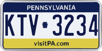 PA license plate KTV3234