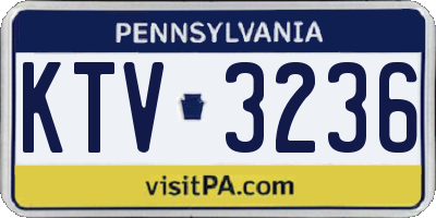 PA license plate KTV3236